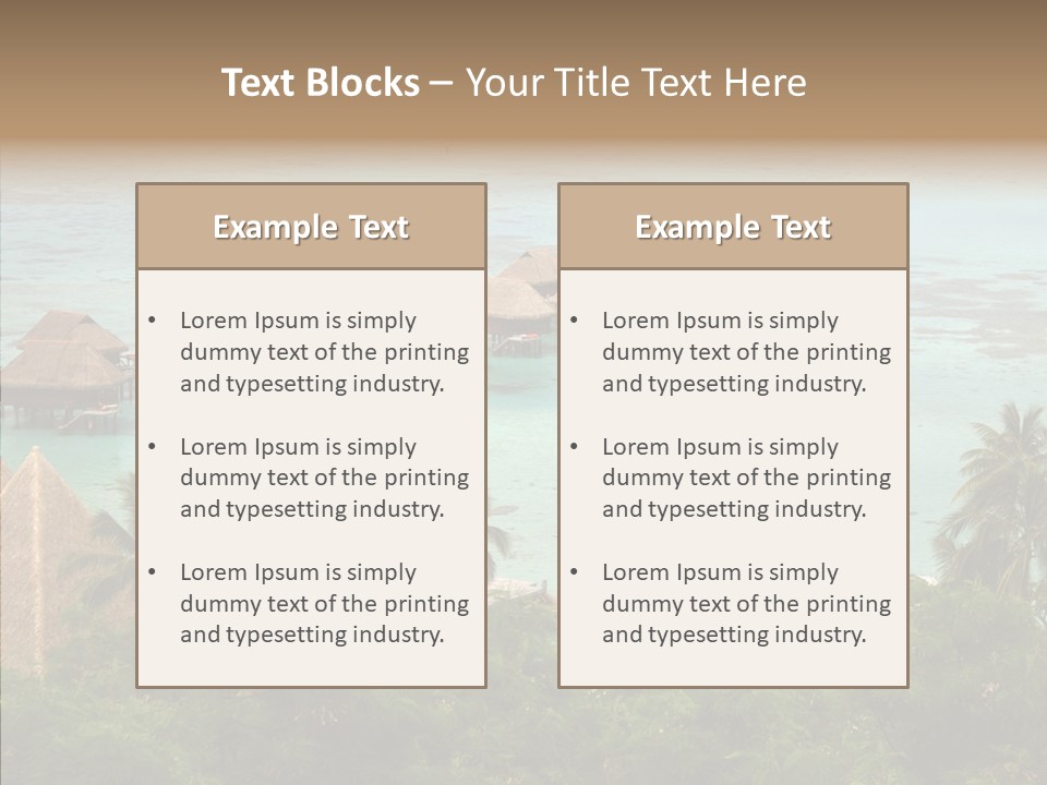 French Polynesia Lagoon PowerPoint Template