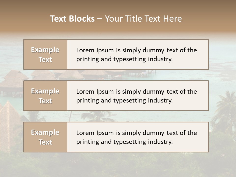 French Polynesia Lagoon PowerPoint Template