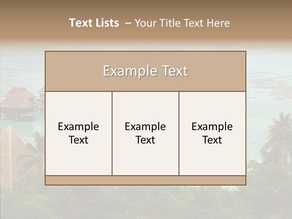 French Polynesia Lagoon PowerPoint Template