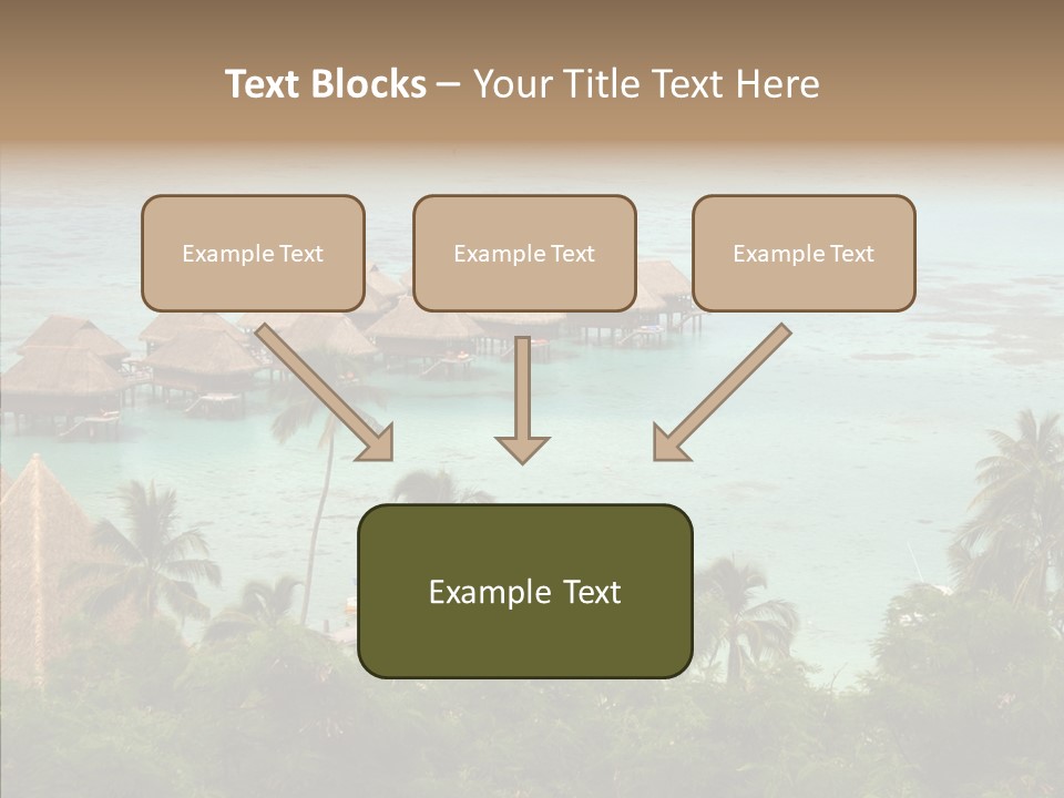 French Polynesia Lagoon PowerPoint Template