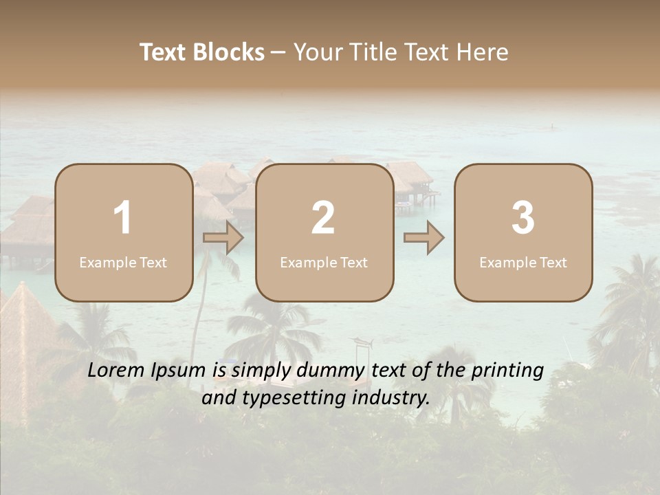 French Polynesia Lagoon PowerPoint Template