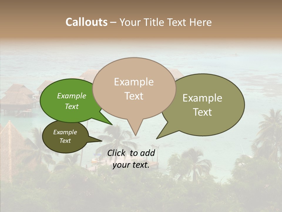 French Polynesia Lagoon PowerPoint Template