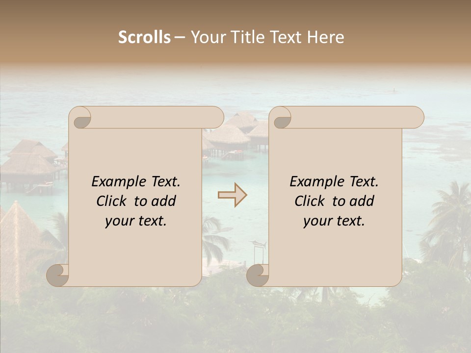 French Polynesia Lagoon PowerPoint Template