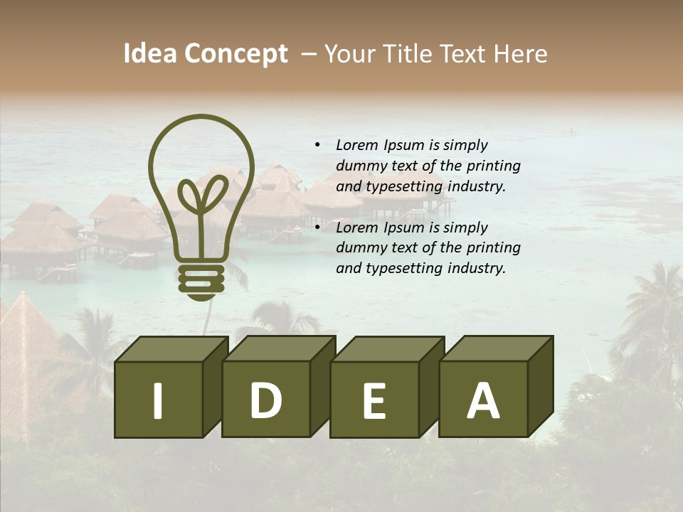 French Polynesia Lagoon PowerPoint Template