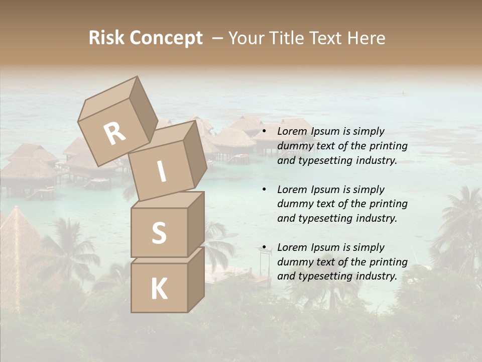 French Polynesia Lagoon PowerPoint Template