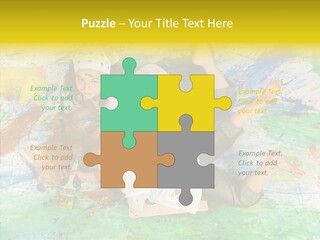 Boy Workshop Child PowerPoint Template