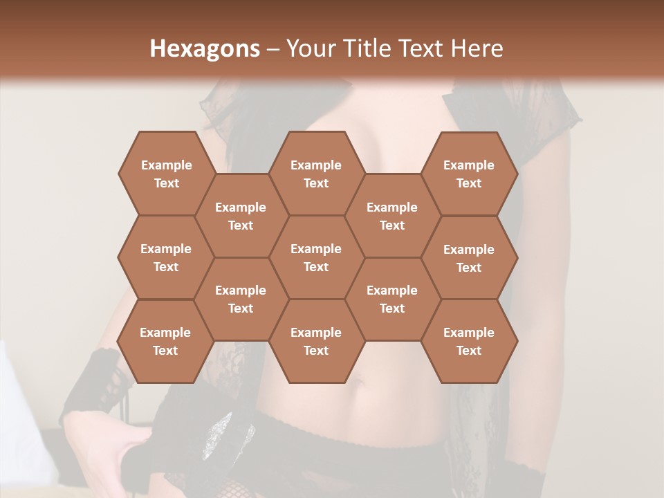 A Woman In Lingerie Posing On A Bed PowerPoint Template