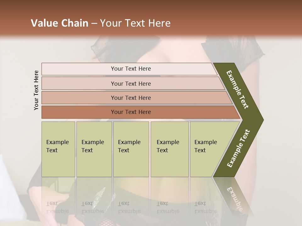 A Woman In Lingerie Posing On A Bed PowerPoint Template