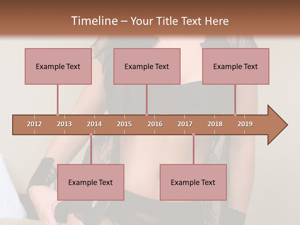 A Woman In Lingerie Posing On A Bed PowerPoint Template