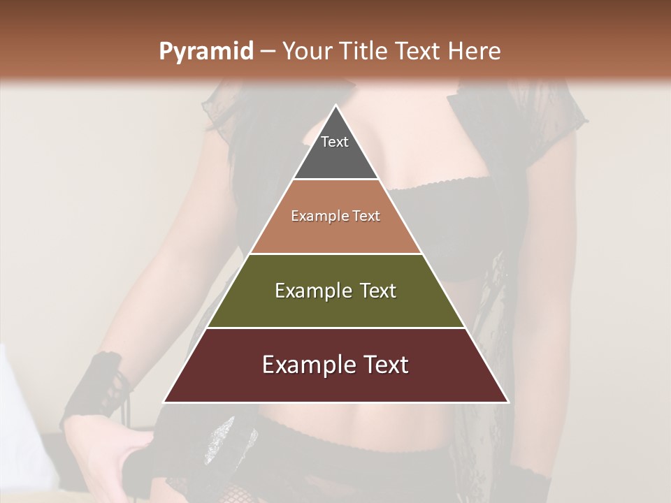 A Woman In Lingerie Posing On A Bed PowerPoint Template