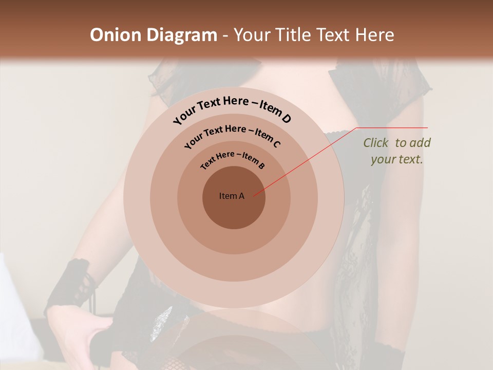 A Woman In Lingerie Posing On A Bed PowerPoint Template