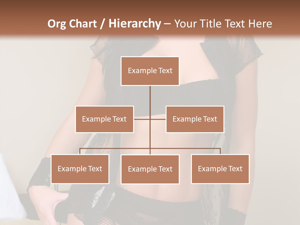 A Woman In Lingerie Posing On A Bed PowerPoint Template