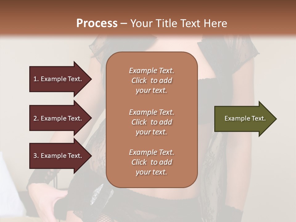 A Woman In Lingerie Posing On A Bed PowerPoint Template