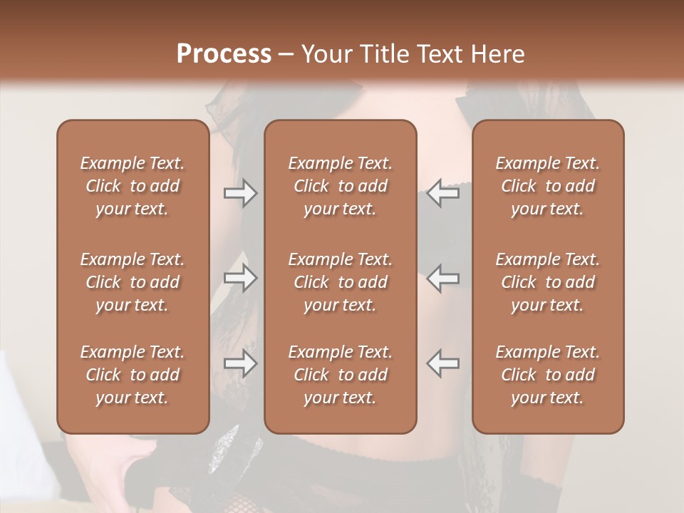 A Woman In Lingerie Posing On A Bed PowerPoint Template