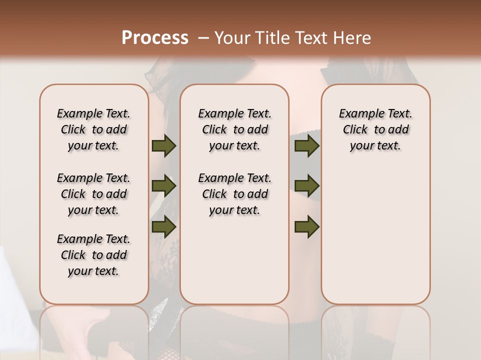 A Woman In Lingerie Posing On A Bed PowerPoint Template