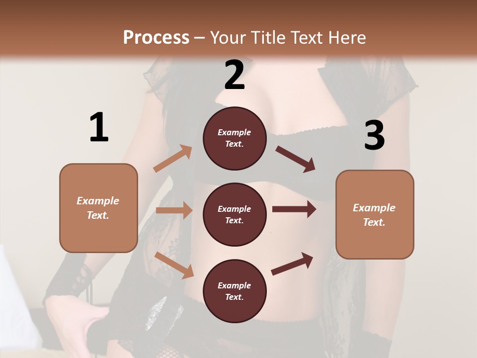 A Woman In Lingerie Posing On A Bed PowerPoint Template