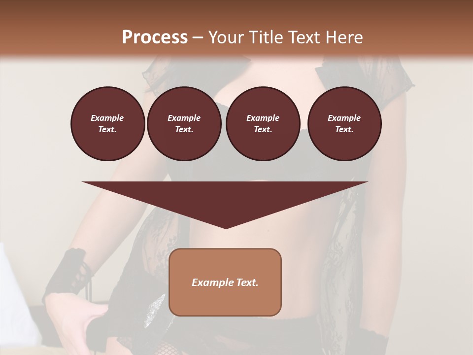 A Woman In Lingerie Posing On A Bed PowerPoint Template