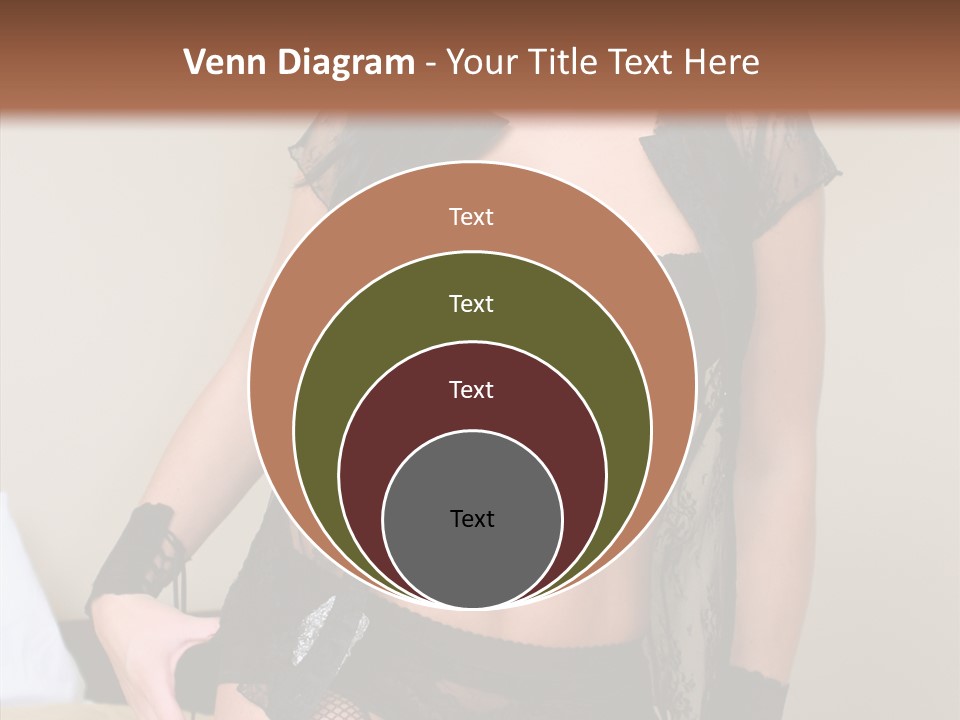 A Woman In Lingerie Posing On A Bed PowerPoint Template