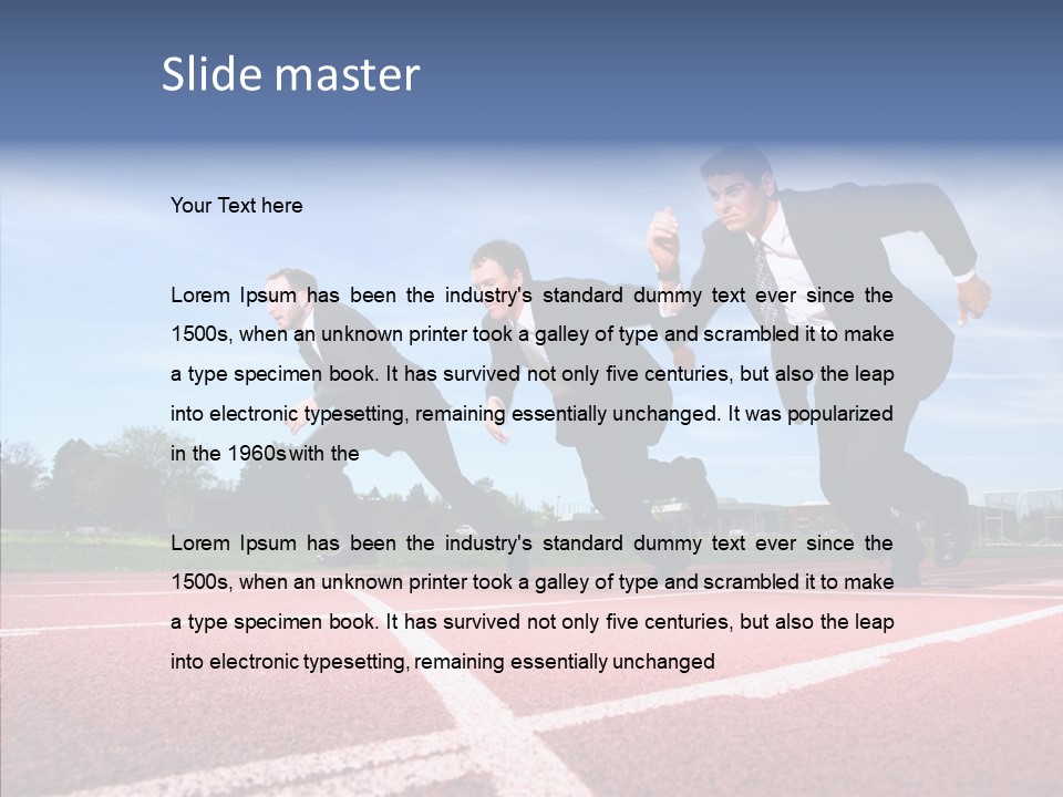 Effort Sky Caucasian PowerPoint Template