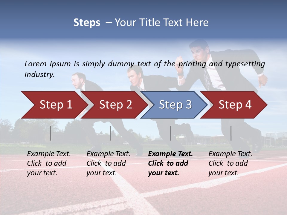 Effort Sky Caucasian PowerPoint Template