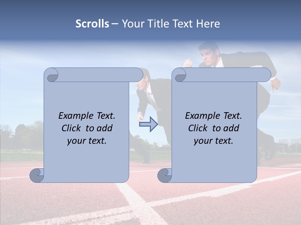 Effort Sky Caucasian PowerPoint Template