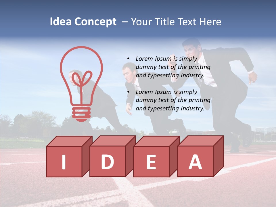 Effort Sky Caucasian PowerPoint Template