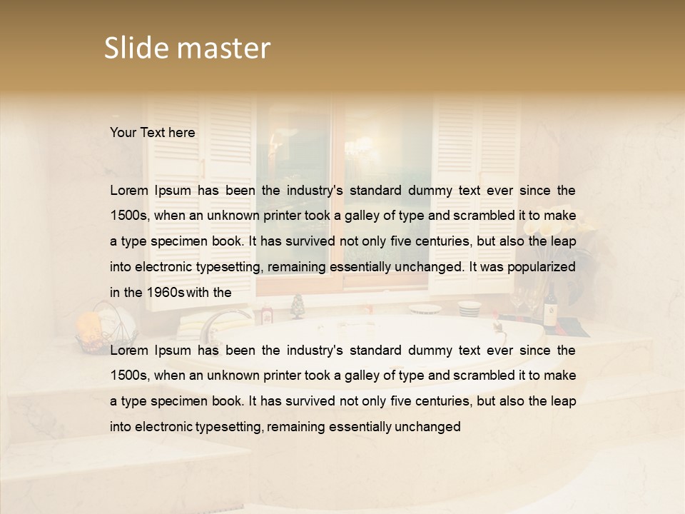 Window Interior Towels PowerPoint Template