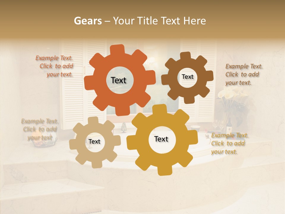 Window Interior Towels PowerPoint Template