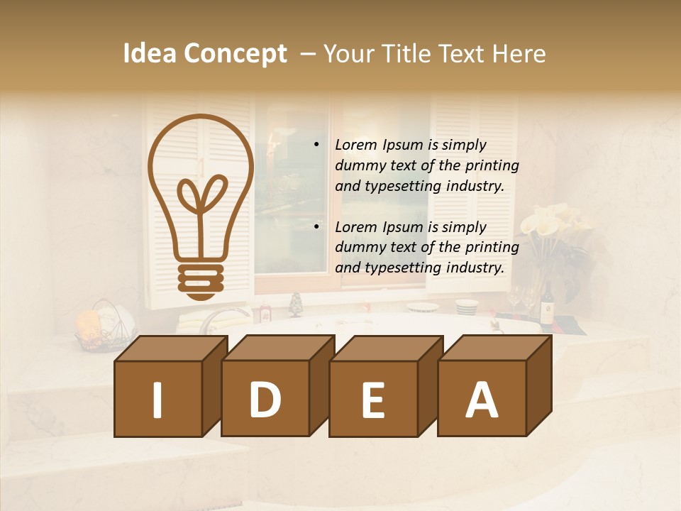 Window Interior Towels PowerPoint Template