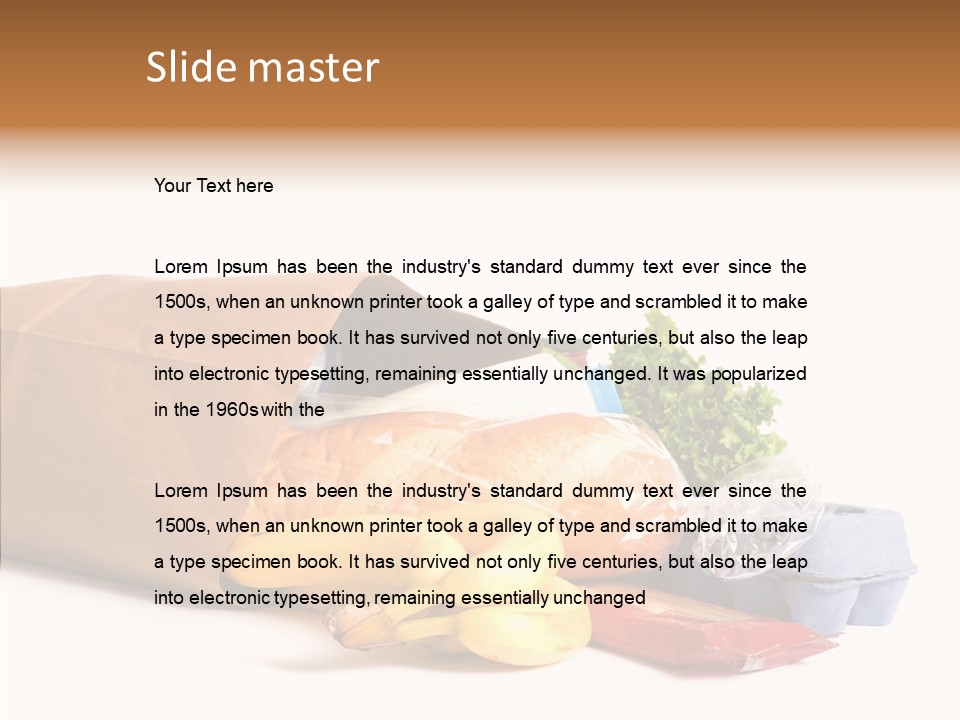 Groceries Bananas Packaging PowerPoint Template