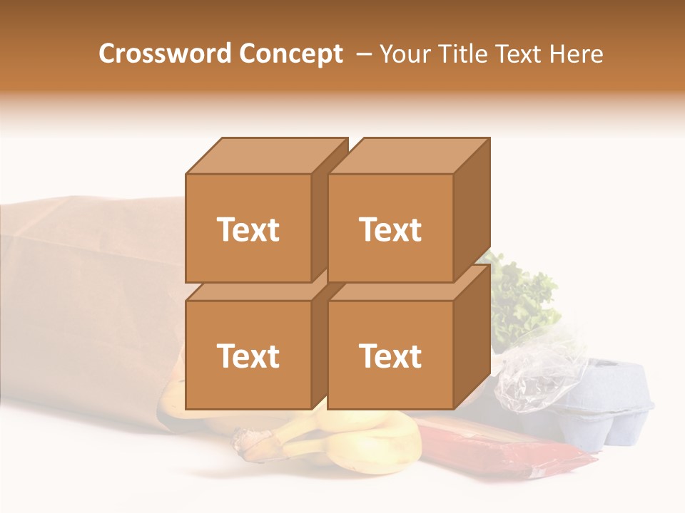 Groceries Bananas Packaging PowerPoint Template