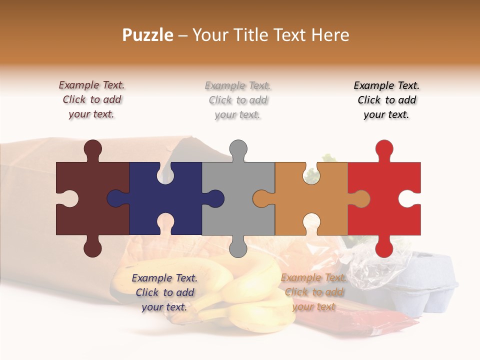 Groceries Bananas Packaging PowerPoint Template