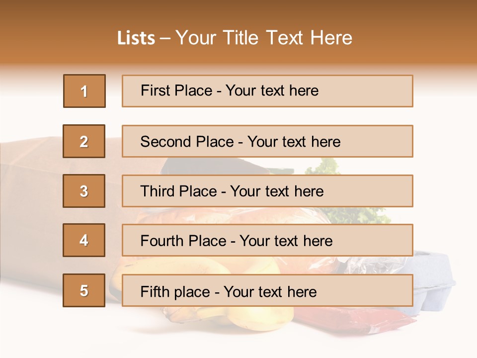 Groceries Bananas Packaging PowerPoint Template