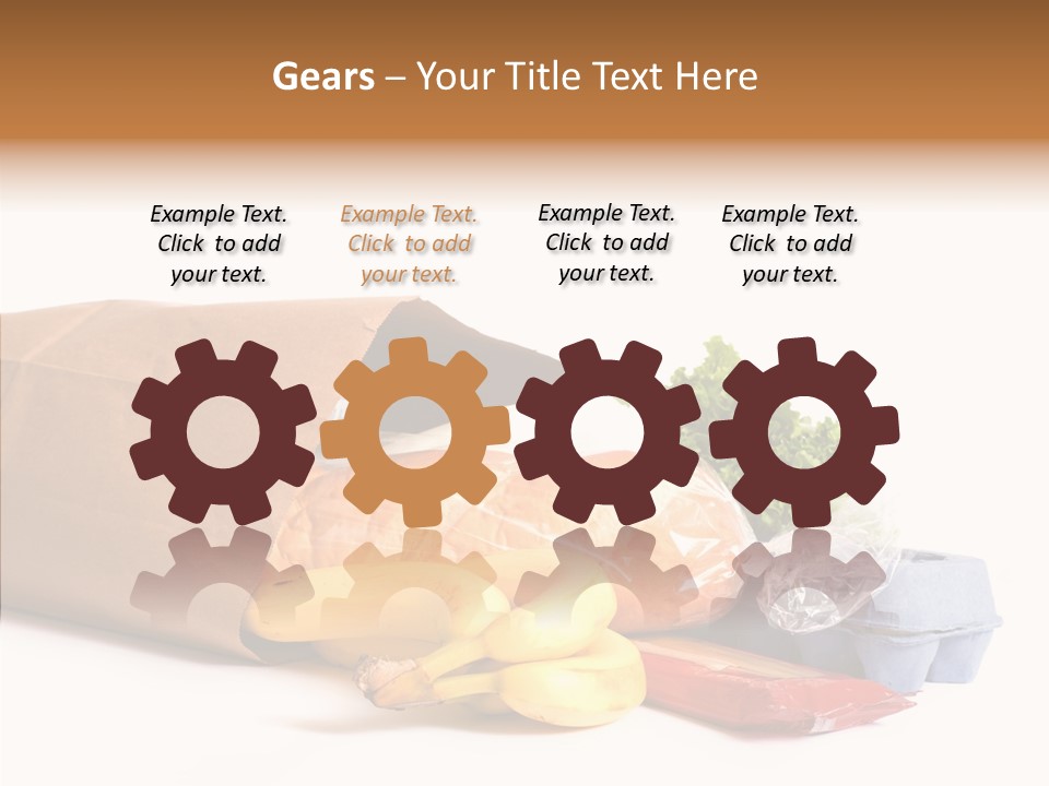 Groceries Bananas Packaging PowerPoint Template