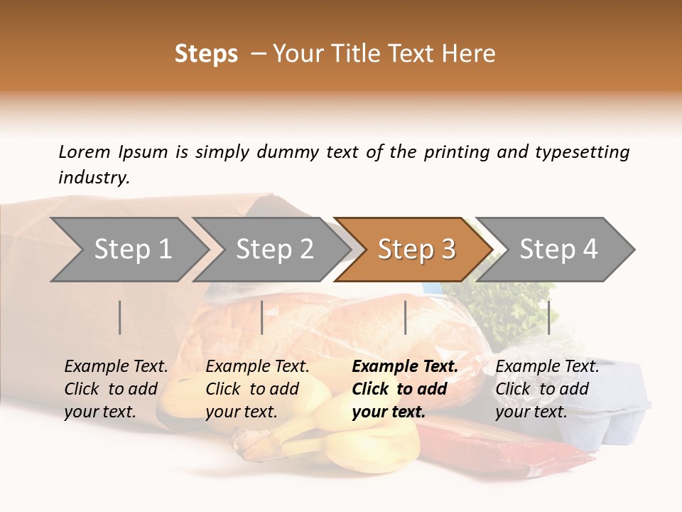 Groceries Bananas Packaging PowerPoint Template