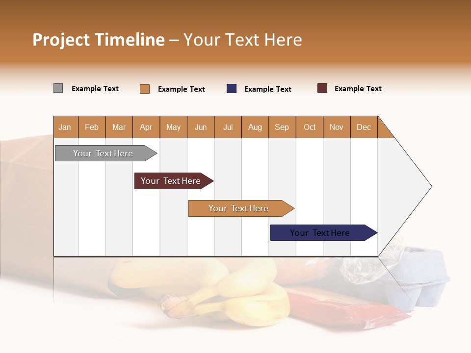 Groceries Bananas Packaging PowerPoint Template