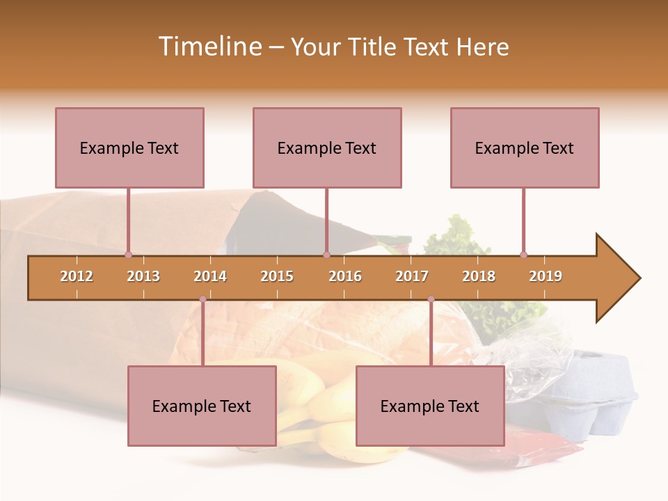 Groceries Bananas Packaging PowerPoint Template