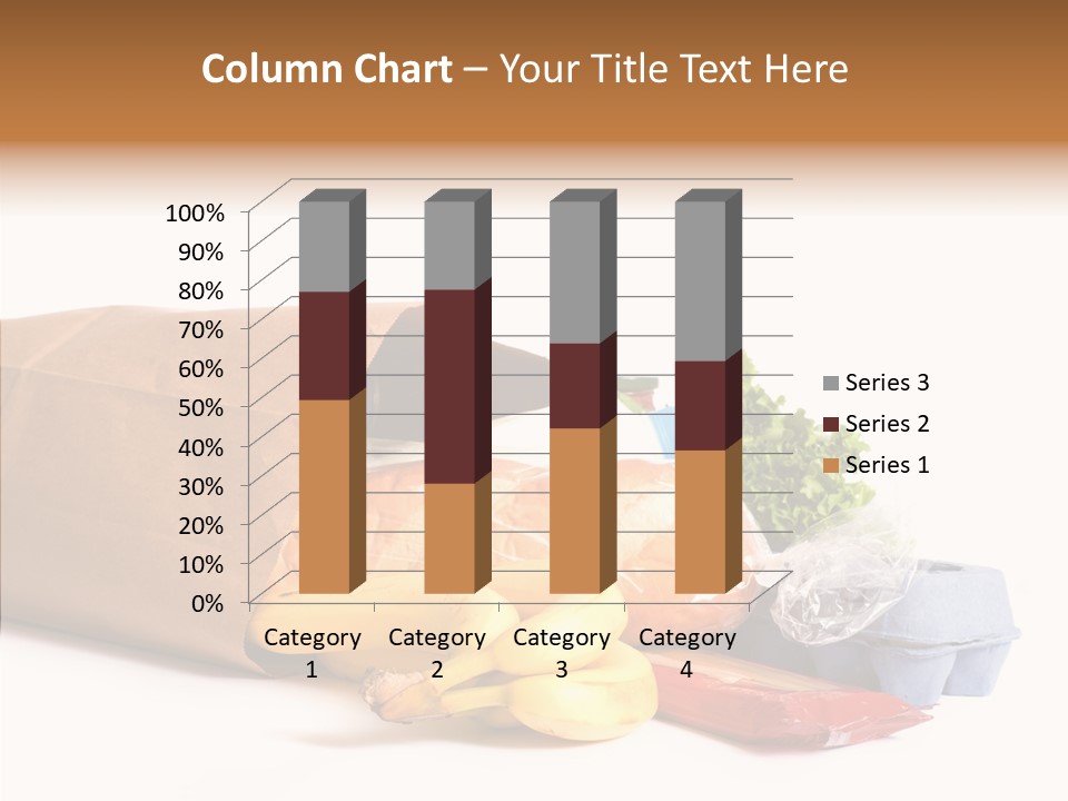 Groceries Bananas Packaging PowerPoint Template