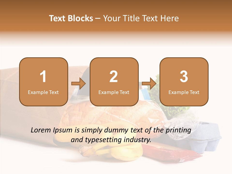 Groceries Bananas Packaging PowerPoint Template