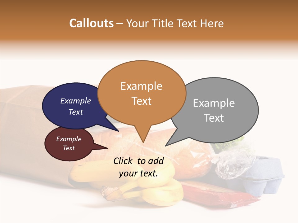 Groceries Bananas Packaging PowerPoint Template