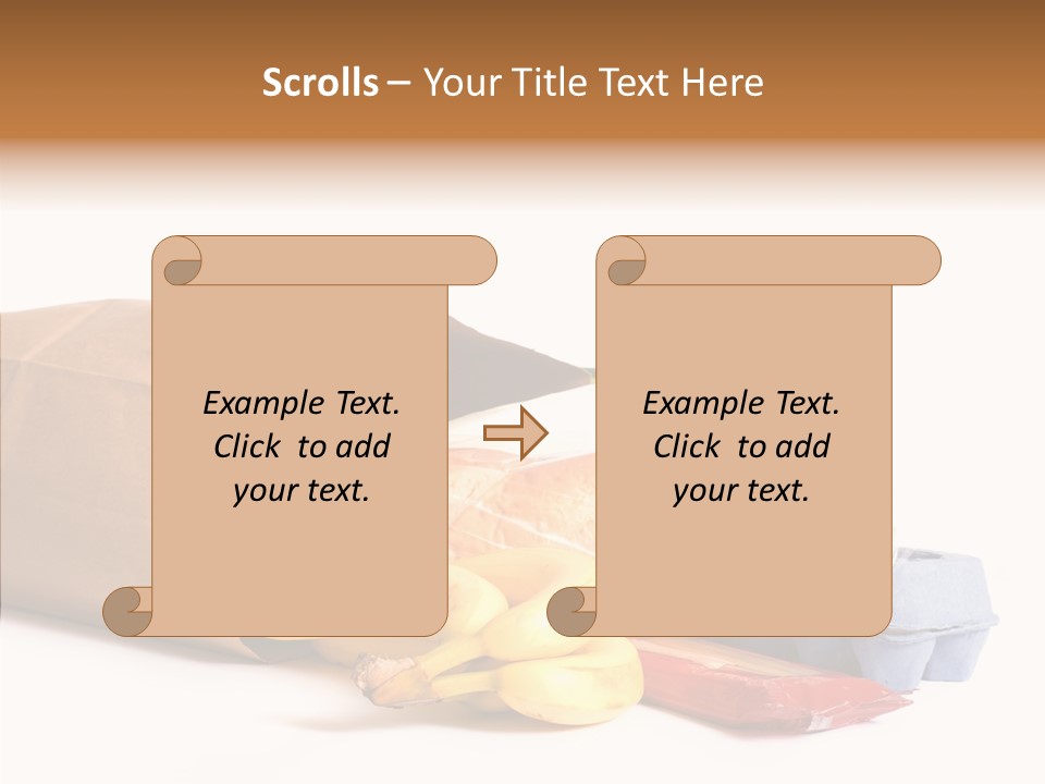 Groceries Bananas Packaging PowerPoint Template