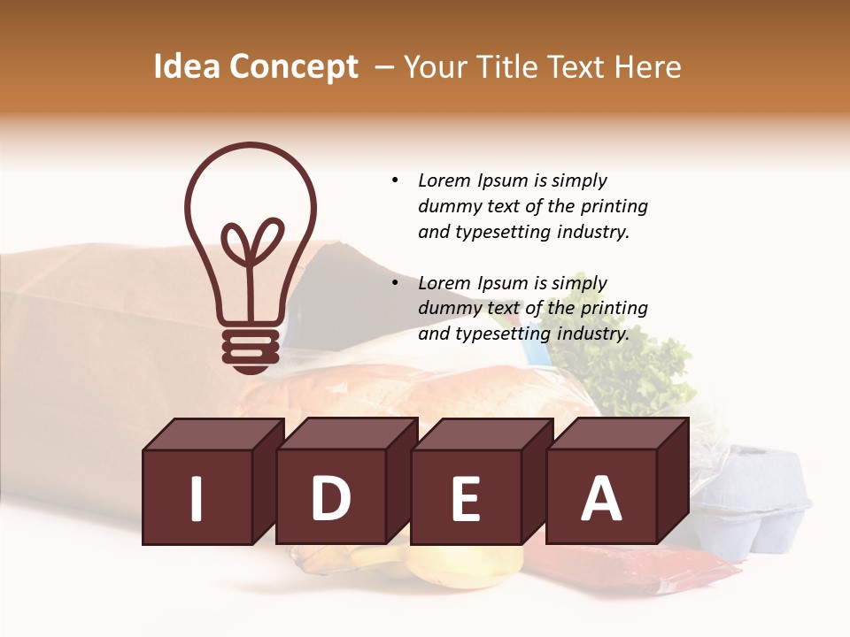 Groceries Bananas Packaging PowerPoint Template