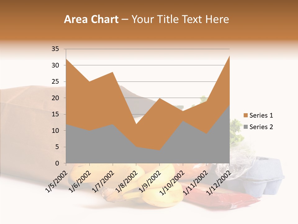Groceries Bananas Packaging PowerPoint Template