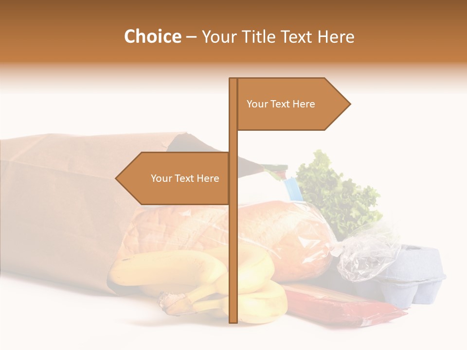 Groceries Bananas Packaging PowerPoint Template