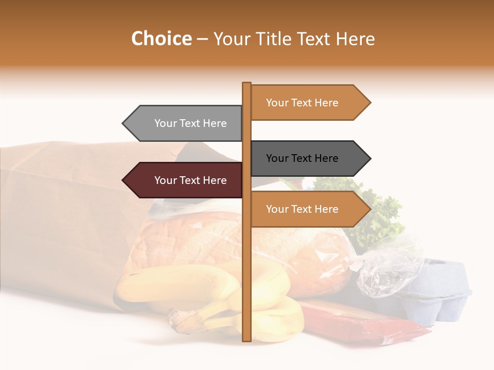 Groceries Bananas Packaging PowerPoint Template