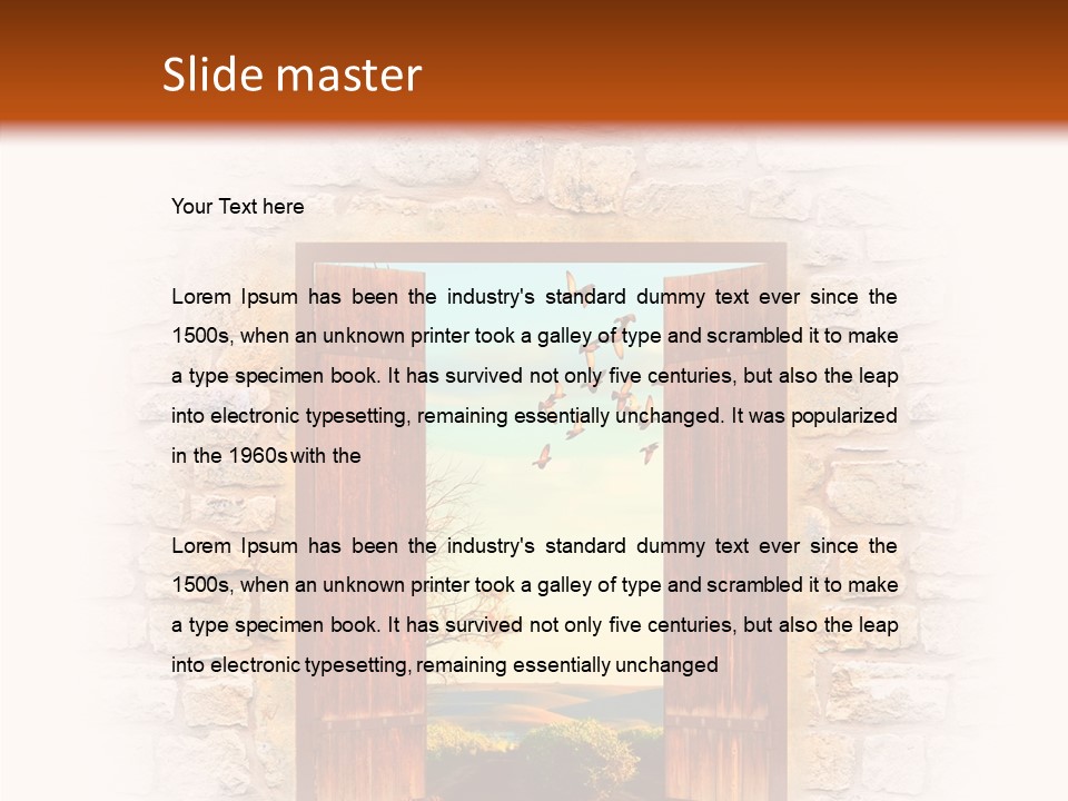 Fence Sky Travel PowerPoint Template