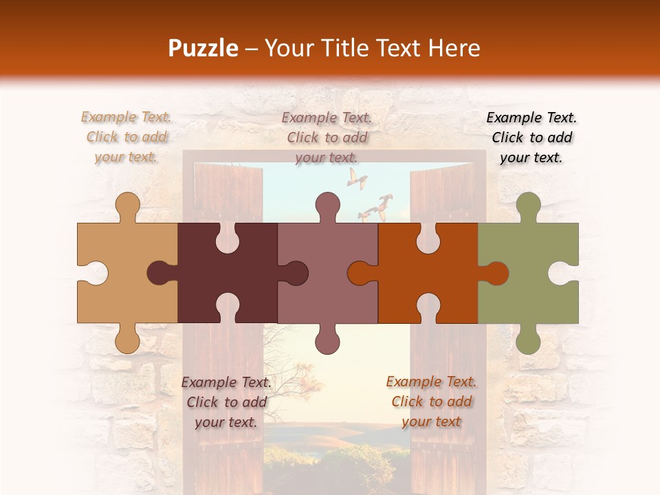 Fence Sky Travel PowerPoint Template