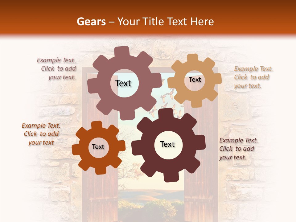 Fence Sky Travel PowerPoint Template