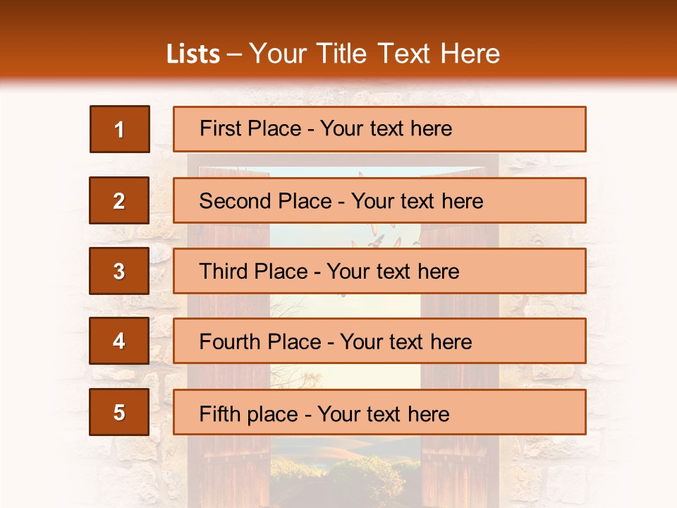Fence Sky Travel PowerPoint Template