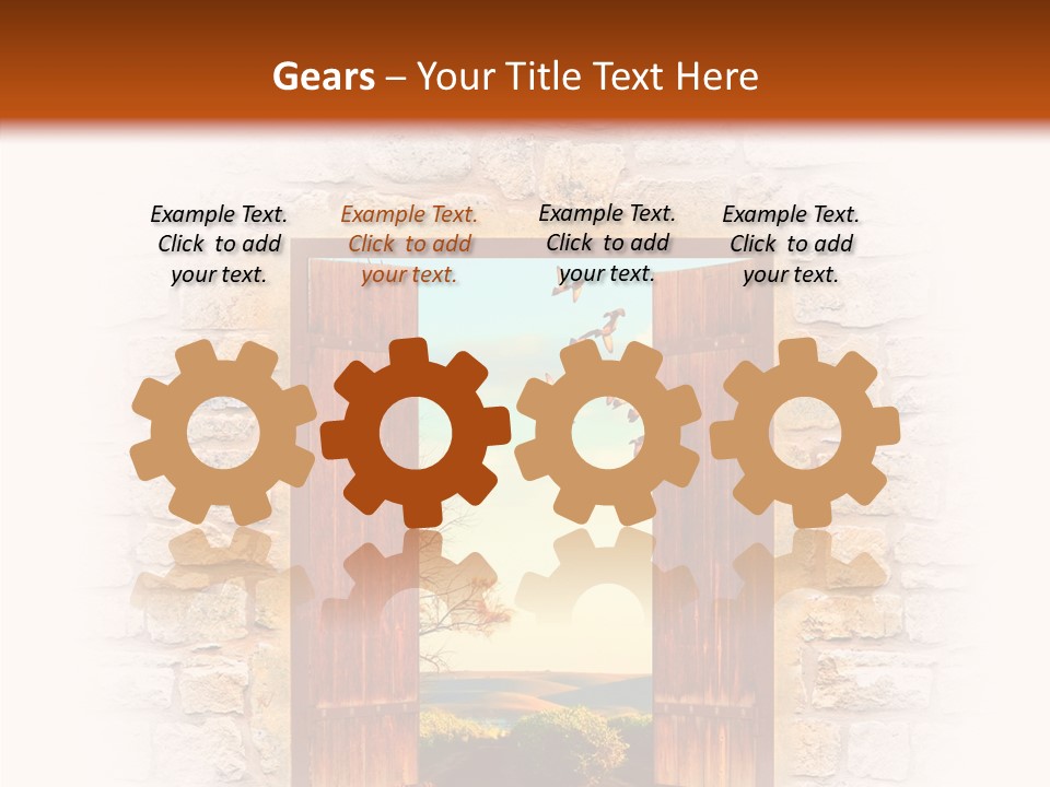 Fence Sky Travel PowerPoint Template